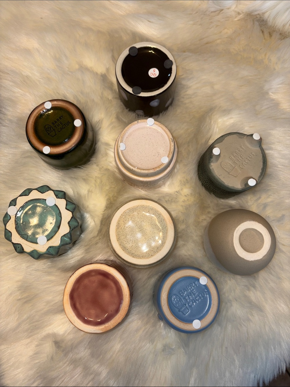Assorted Ceramic Small Planter Pots - Mixed Colors - Picture 3 of 4